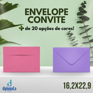 Envelope Convite 16,2x22,9 Colorido 80g ou 16x23,5 Branco 90g (10 Unid) Envelopes Coloridos Color Plus p/ Convites A5 15x21 16x22 15,5x22 15,5x21,5 14,8x21 cm ColorPlus para Eventos Casamento Festas 15 Anos Debutante 16x23 16,3x22,5 162x229 163x225 Angpao em Oferta na Shopee