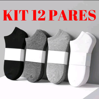 Kit 12 pares meia soquete cano curto barato promoção preço atacado