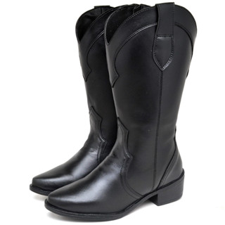 Bota Country Dubuy Feminina Western Cano Medio Preto Fosco 1703FG