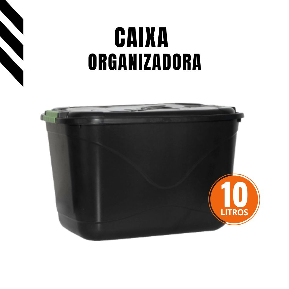 Caixa Organizadora 10 Litros Pequena Com Tampa e Travas Cesto Pequeno em Oferta na Shopee