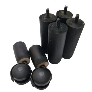 Pe De Cama Box De Madeira Casal Kit 6 Pçs 4 Fixas 2 Rodas