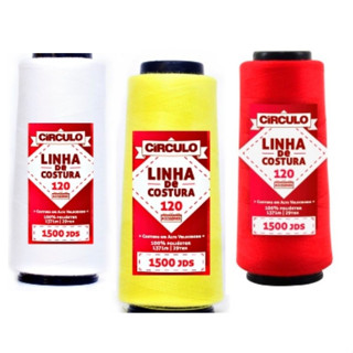 Linha de Costura Círculo 120 - 1500 jds - Cores diversas