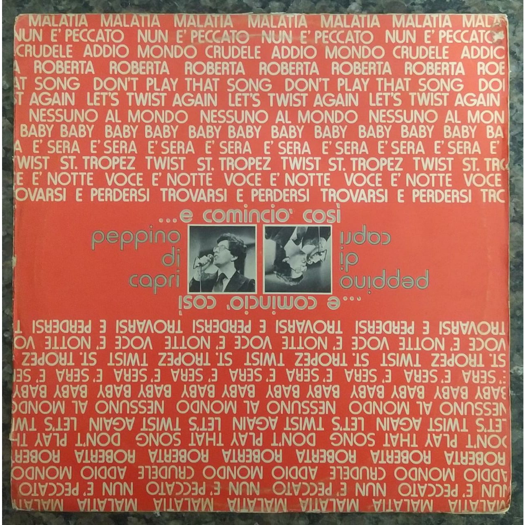 Lp Peppino Di Capri-e Comincio Cosi-1977 Epic