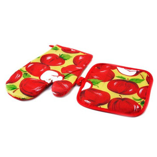 Kit Luva Para Forno Alta Temperatura Com Descanso De Panela Para Cozinha Forno e Fogão