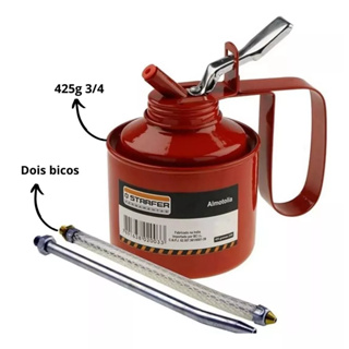Almotolia Metálica Starfer 425 Ml Com Bico Flexível E Rígido em Oferta na Shopee
