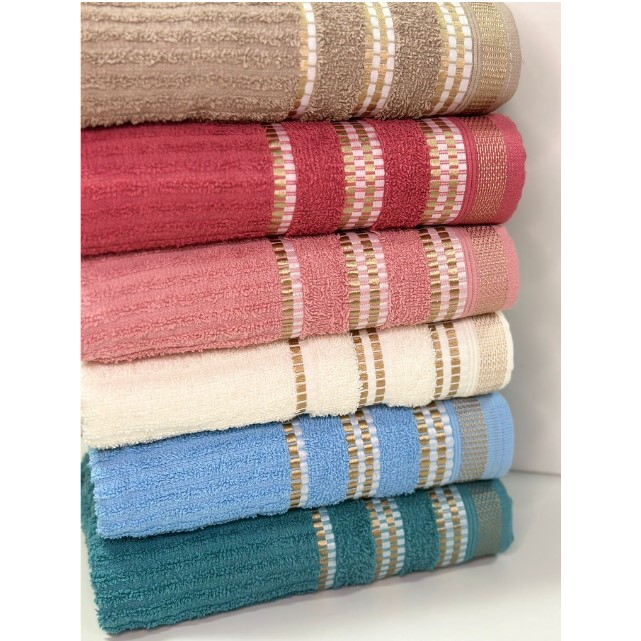Kit 4 Toalhas de Banho Canelada Banhão Gigante 100% Algodão em Oferta na Shopee