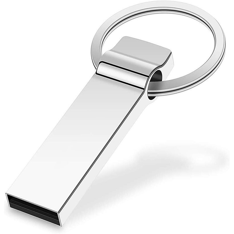 Pen Drive 64Gb Armazenamento Portatil Chaveiro Metal Prateado