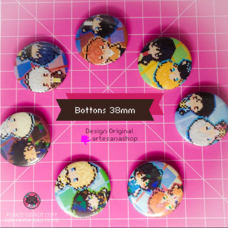 Bottons Holográficos - Casais BL Anime ( Banana Fish, Yuri on Ice, Given e outros )