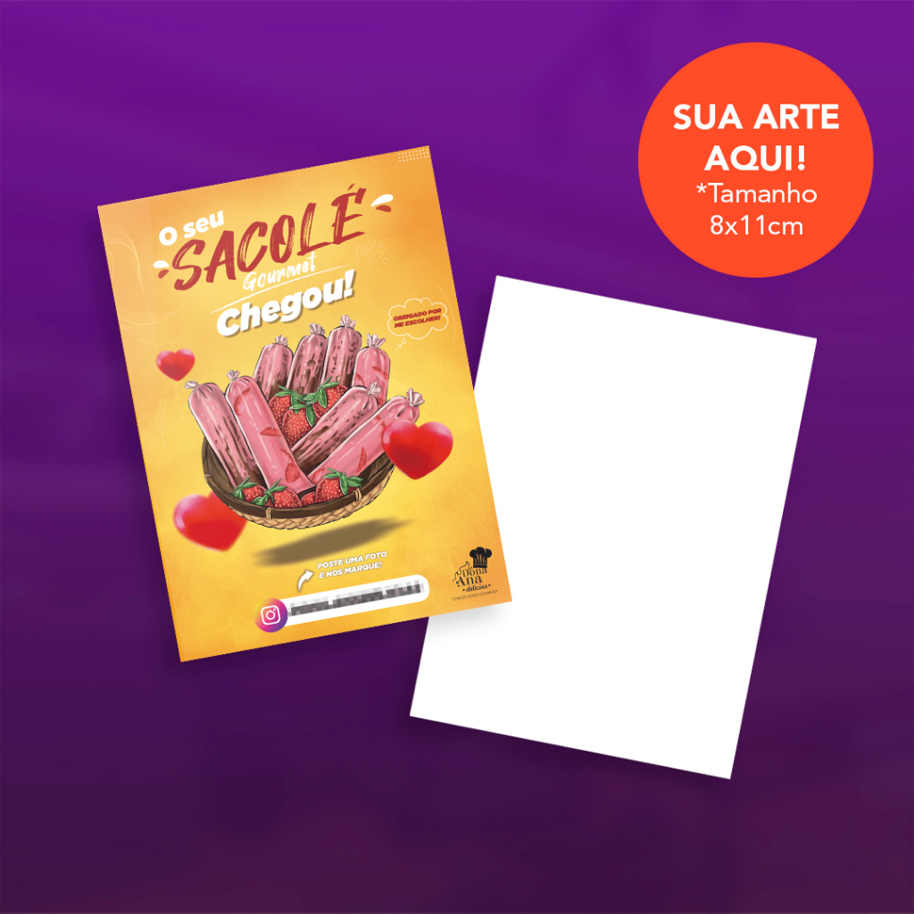 Cartão de agradecimento Personalizado para cliente 8cm x 11cm Frente Brilhante em Oferta na Shopee