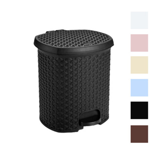 Lixeira Rattan com Pedal - 6 Litros - Plasnorthon em Oferta na Shopee