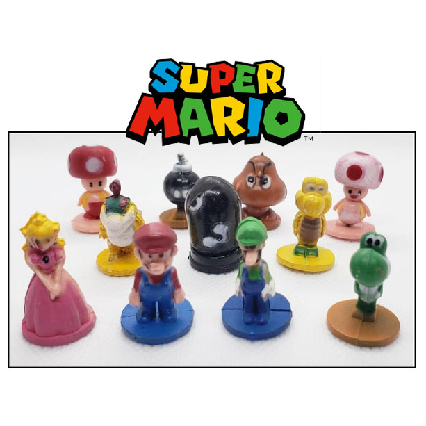 10 SUPER MARIO encapsulado Miniatura lembrancinha de aniversario