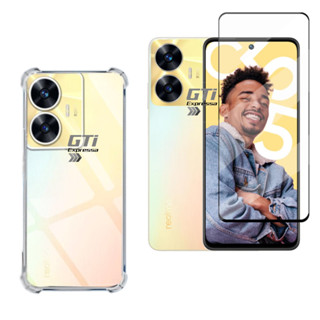Kit Capa Anti Impacto e Película De Vidro 3D 9D Para Realme C55
