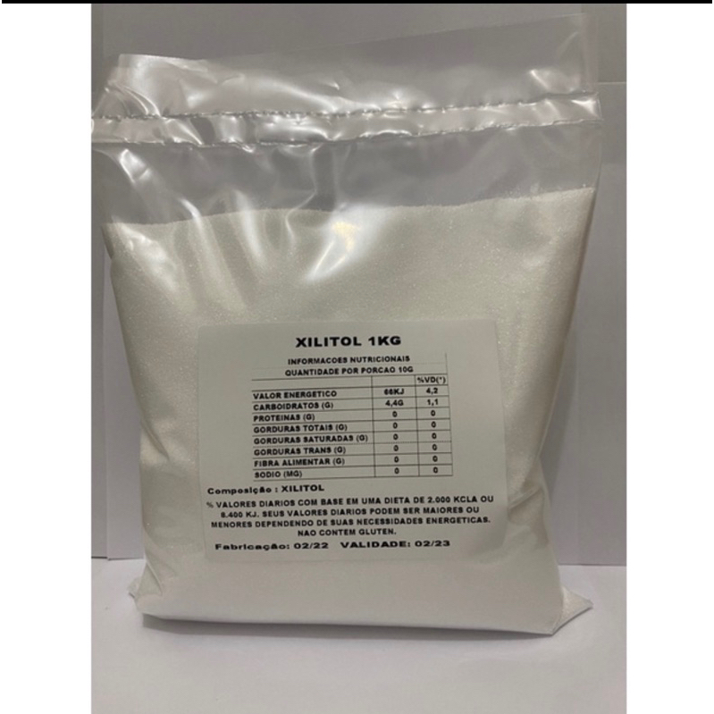 Xilitol cristal 1kg em Oferta na Shopee