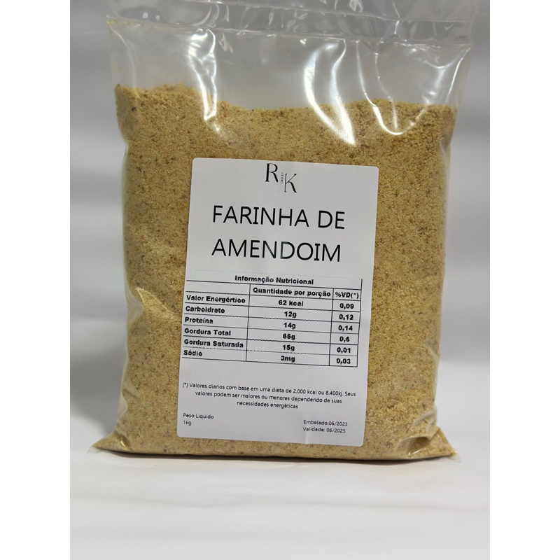 Farinha de amendoim 1kg em Oferta na Shopee