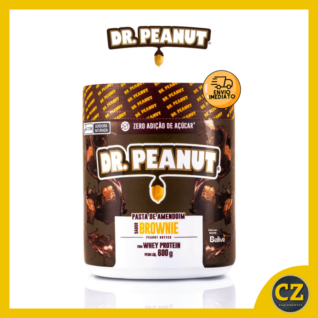 Pasta de amendoim com Whey Brownie (600gr) - Dr. Peanut