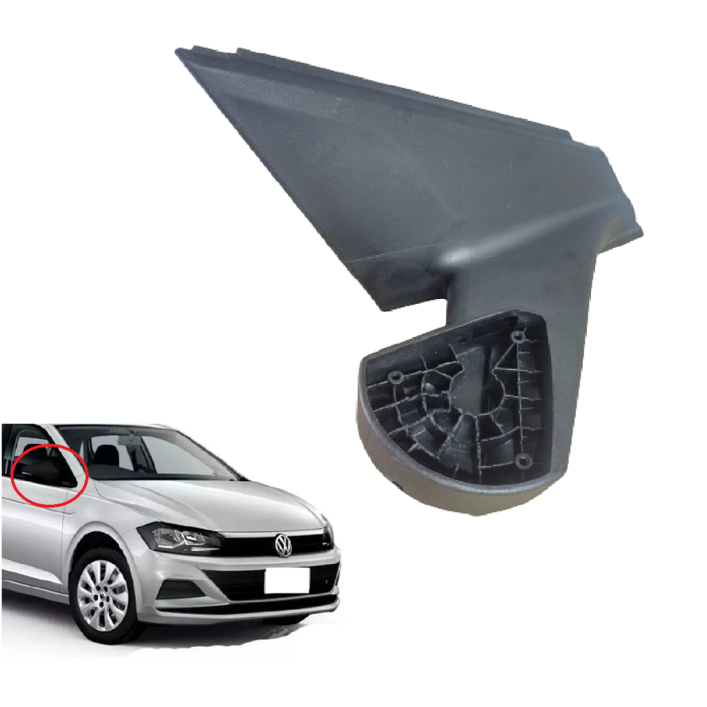 PÉ SUPORTE FIXAÇÃO ESPELHO Retrovisor Polo Virtus 2018 2019 2020 2021 2022 2023 Original VW VOLKSWAGEN
