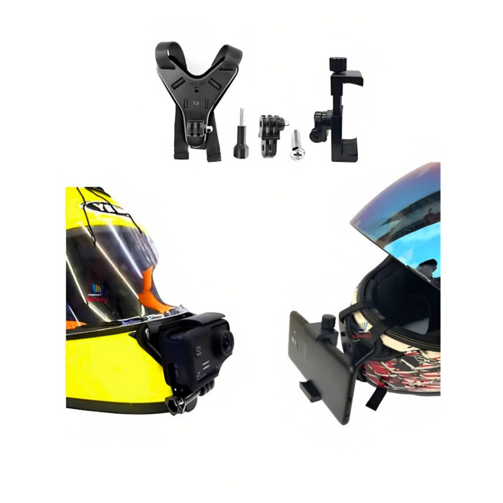 Suporte De Capacete Para Câmera De Ação E Celular Queixo