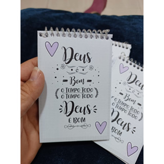Bloco de notas personalizado A7 para lembrancinha bloquinhos de notas para igreja escola aniversário empresa
