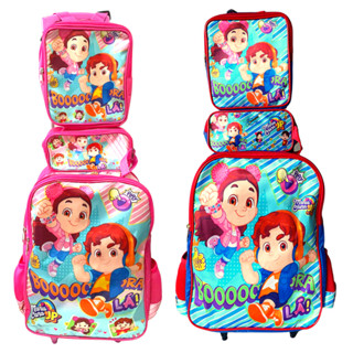 Mochila Maria Clara e Jp Carrinho Infantil kit completo bolsa + lancheira + estojo Escolar menino e menina