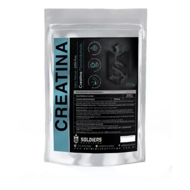 Creatina Monohidratada Soldiers- 100% pura - 250g