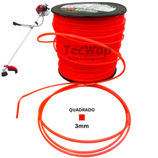 Fio de Nylon 3mm quadrado para roçadeiras
