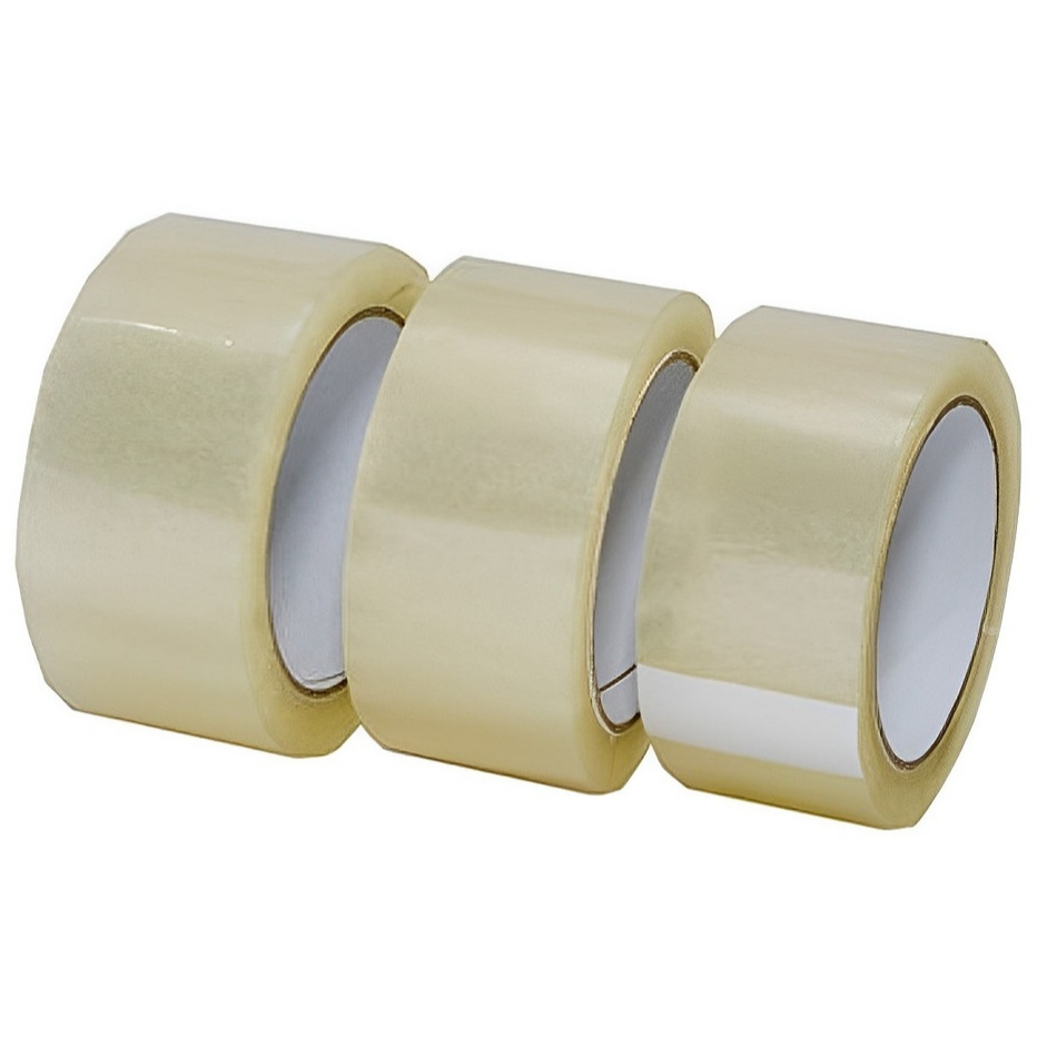 3 Fita Adesiva 45mm X 100metros - 3 Rolos Larga Resistente Fita Adesiva Transparente