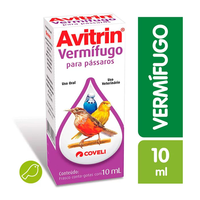 Avitrin Vermífugo para Pássaros 10ml COVELI Remedio de Verme para Passarinho em Oferta na Shopee