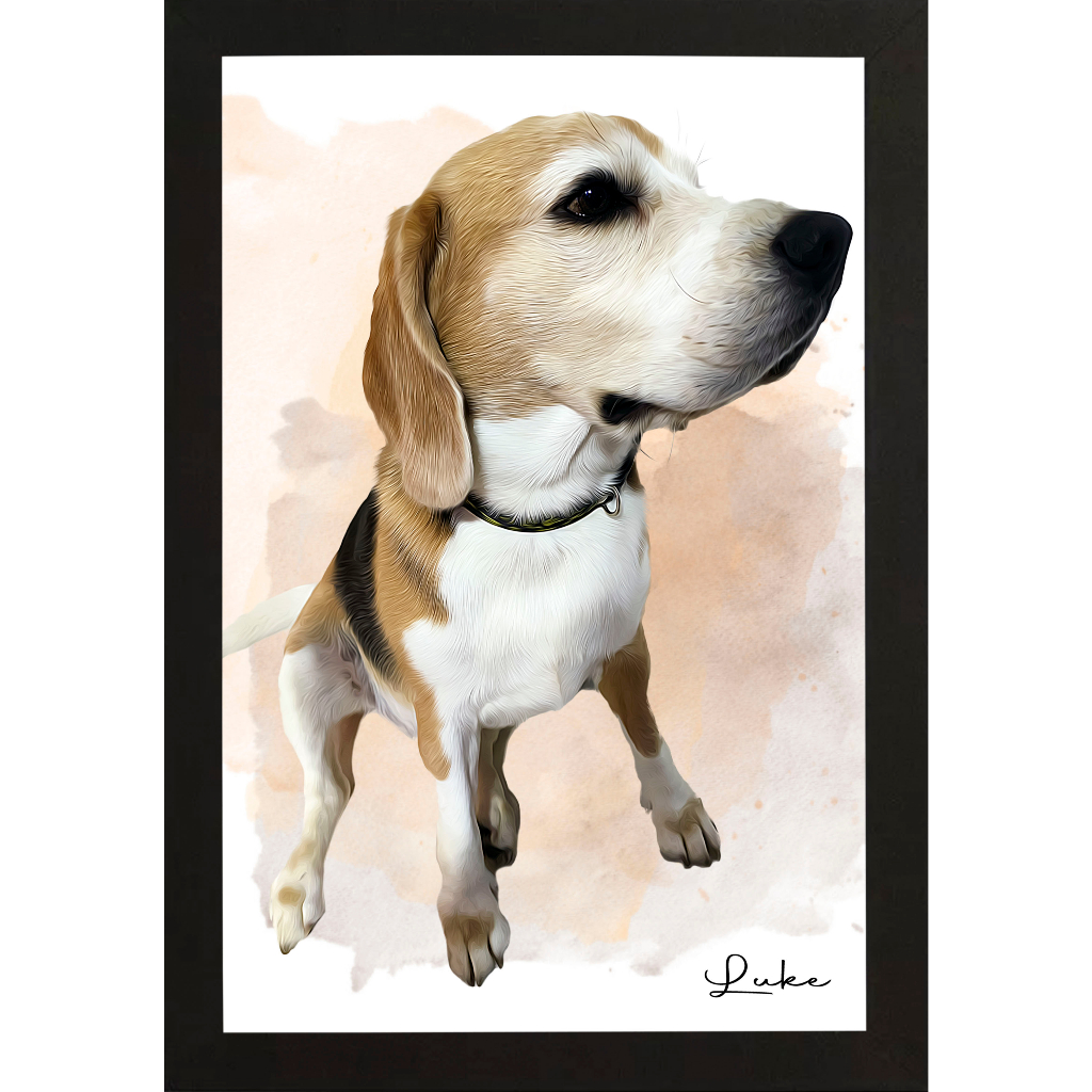 Quadro Decorativo Pet Personalizado Do Seu Cachorro Gato a4(24x33cm)