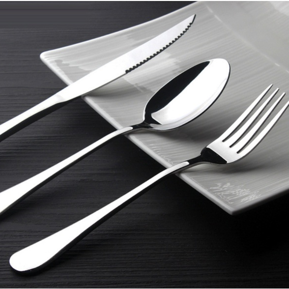36 Peças Jogo De Talheres Com Garfo Colher Faca Inox Polido - PRATA