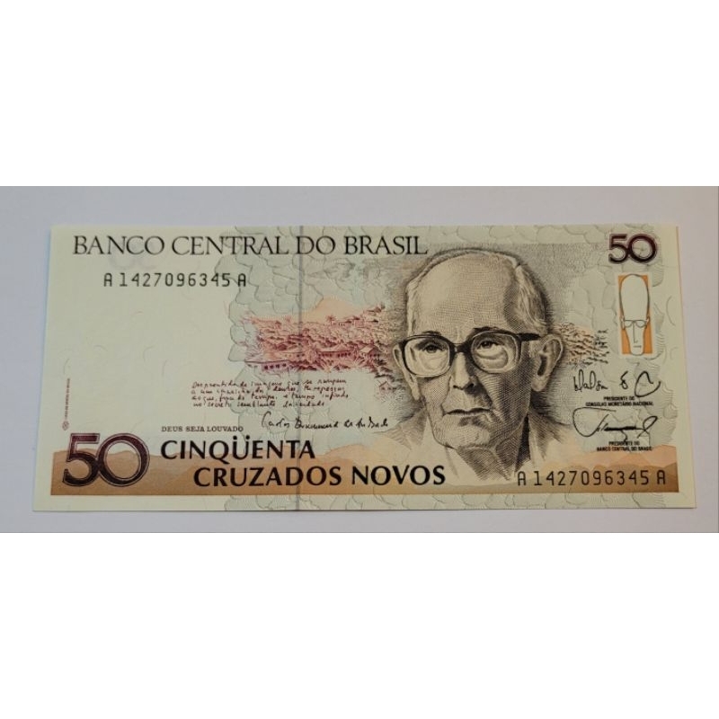 C204 Cedula Antiga de 50 cruzados Novos FE