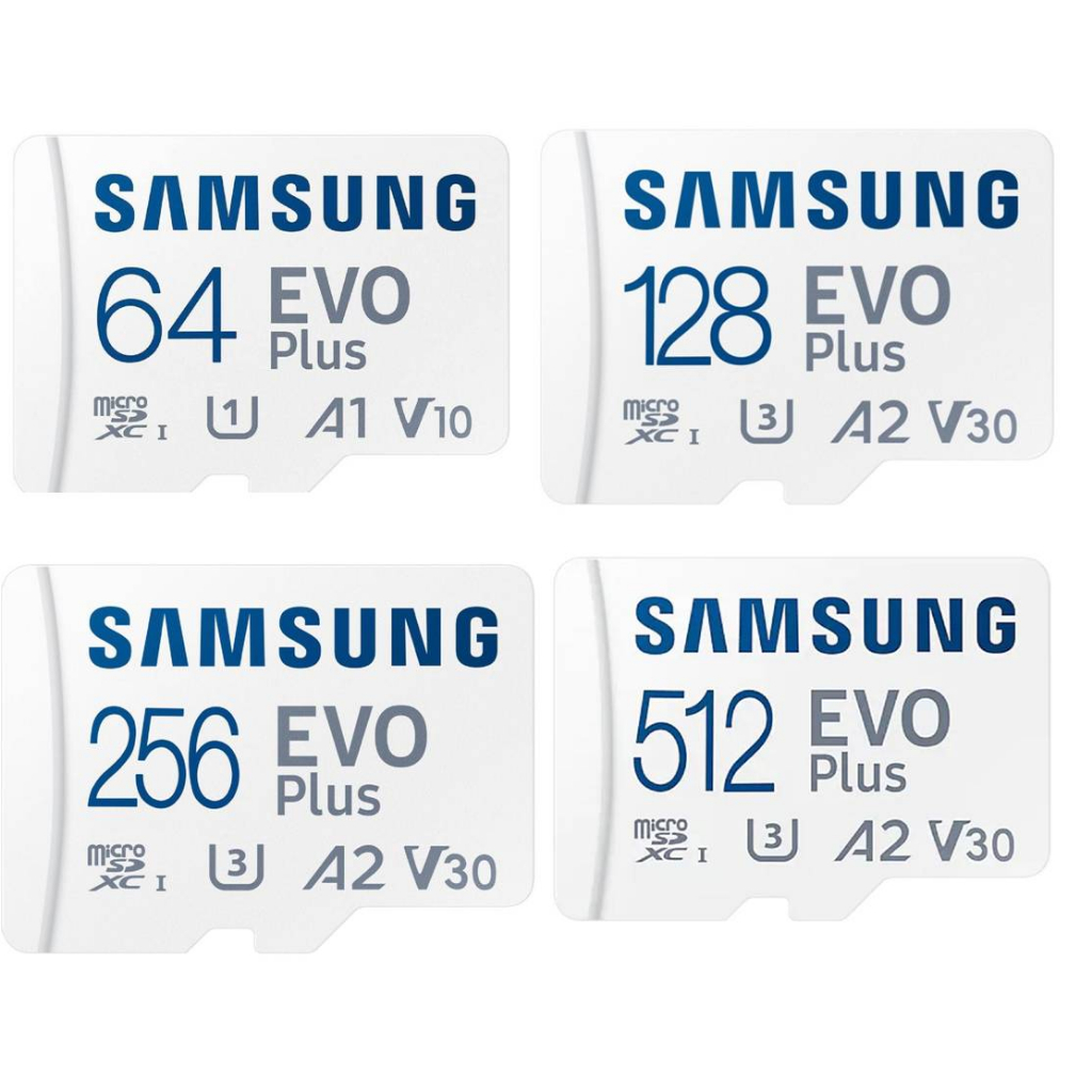 Samsung Micro SDXC EVO Plus 2021 Cartão De Memória Flash Classe 10 128GB 256GB 512GB