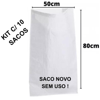 Kit 10 Sacos de Ráfia NOVO Para Entulho 80 X 50CM em Oferta na Shopee