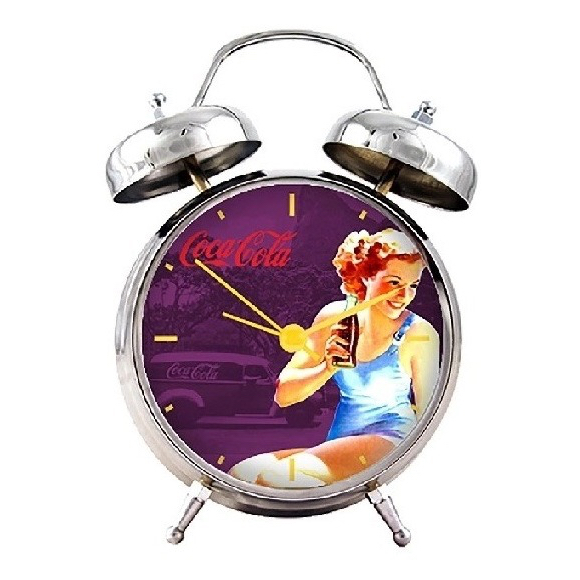 Relógio De Mesa Coca Cola Pin Up - Coca Cola Home Collection