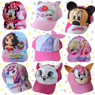 Boné infantil menina personagens Marry, minnei, frozen, unicórnio em Oferta na Shopee