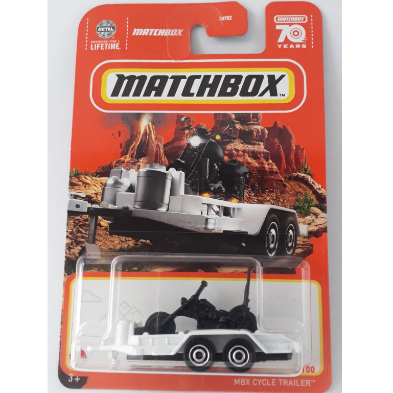 MBX Cycle Trailer - 2023 - Matchbox - Mattel - 70 Anos - Lote F - Miniatura