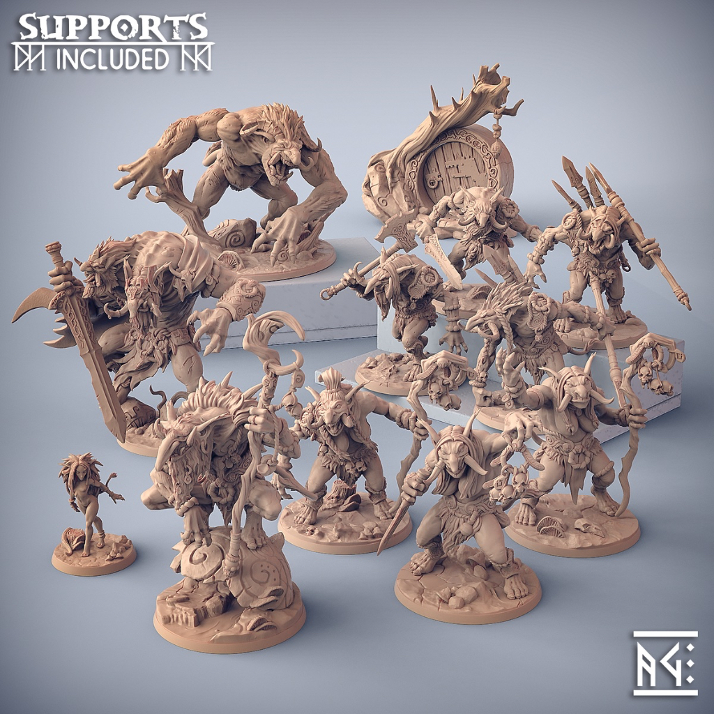 Miniaturas Svartwood Trolls para RPG, Zombicide, D&D
