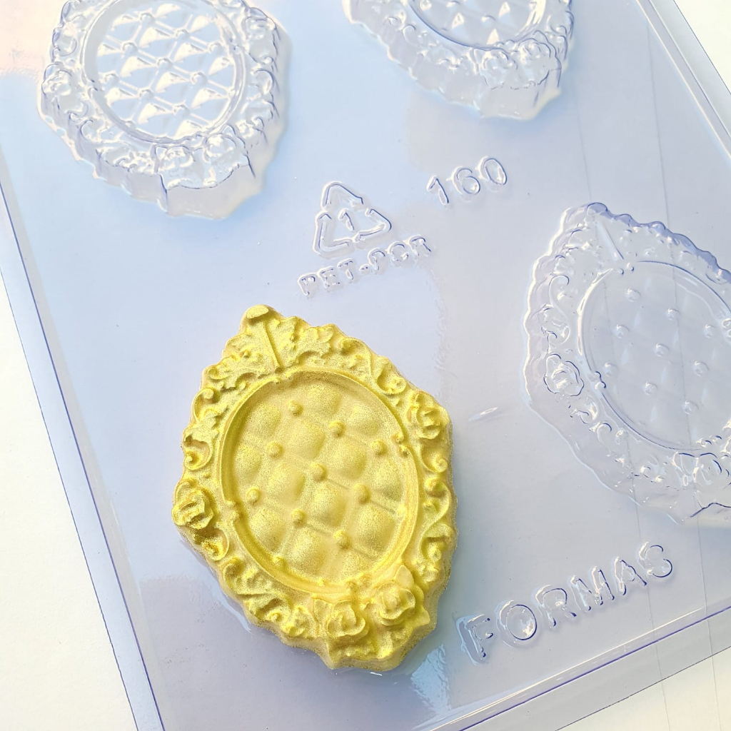 Forma De Acetato Confeitaria Moldura Porta Retrato Camafeu Espelho