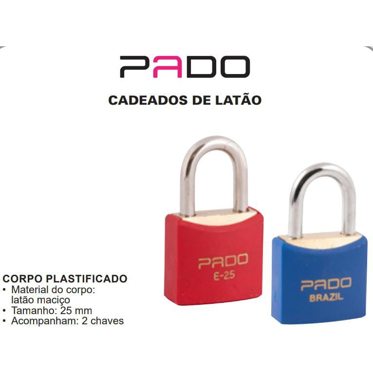 Cadeado PADO Azul / Vermelho - LANÇAMENTO 2023 -