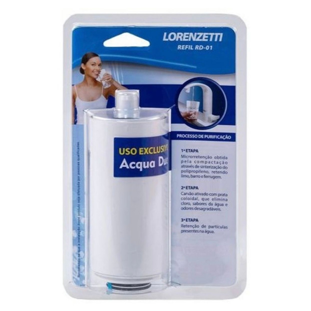 Refil Vela Lorenzetti Original Para Filtro Acqua Due  Rd-01 com Carvão Ativado em Oferta na Shopee