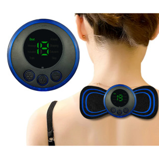 Mini Massageador Elétrico Portátil Cervical EMS Alivia Dores Corpo Pescoço