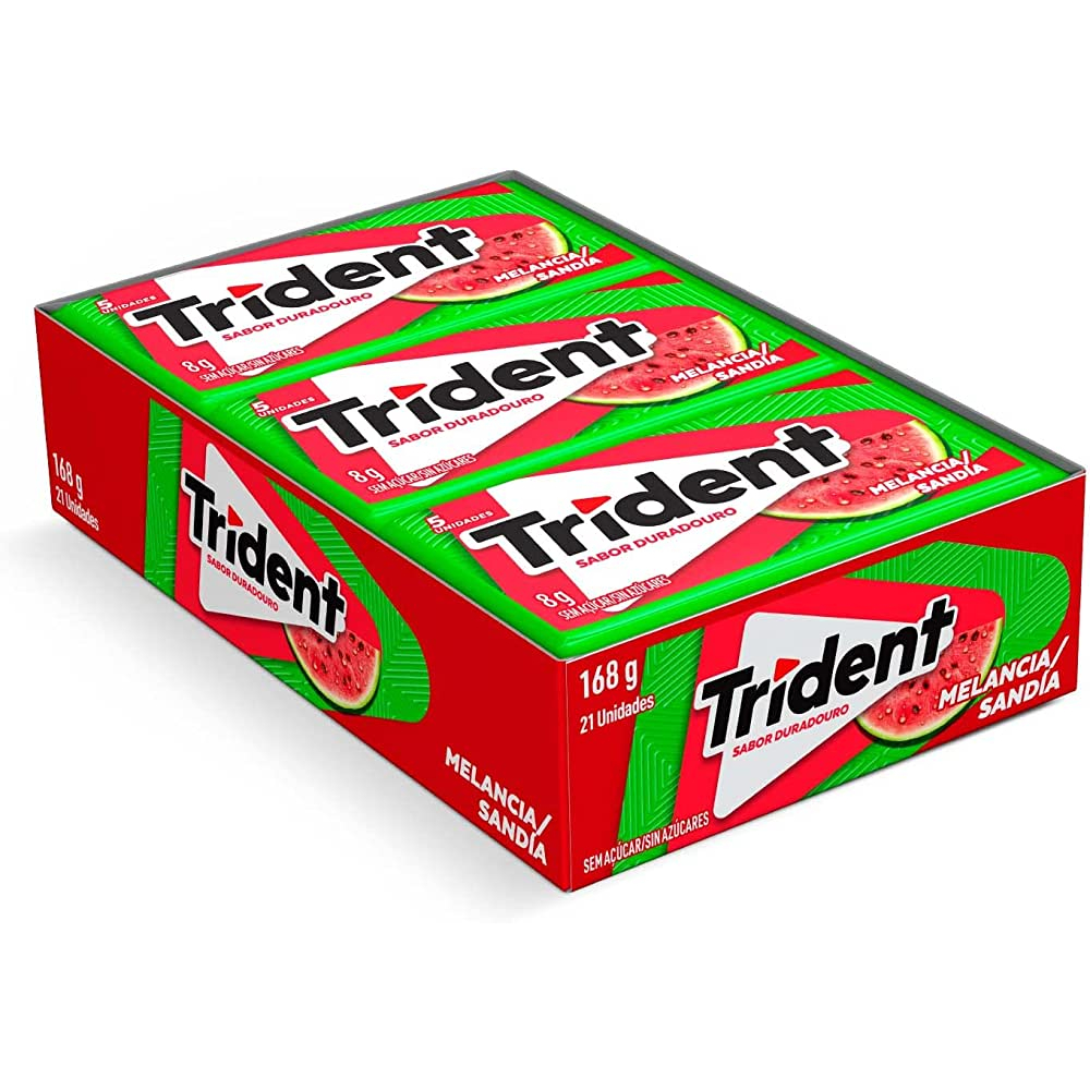 Chiclete Trident de melancia (c/21 un) 8g em Oferta na Shopee