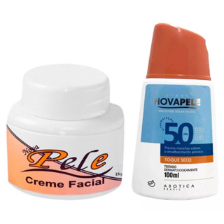 Kit Creme Facial Clareador Nova Pele 25g + Protetor Solar Nova Pele Fps 50 100ml