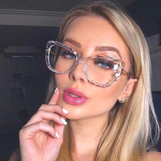 Armação Feminina Transparente 3D Para Grau Geek Diamante Gatinho Moderna Moda Infinita Prime A
