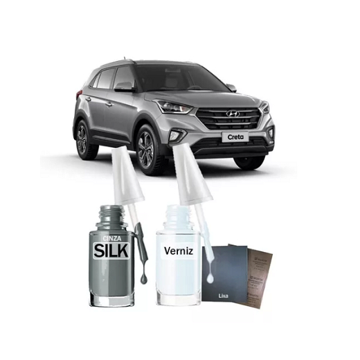 Tinta Tira Risco Automotivo Creta Cinza Silk em Oferta na Shopee
