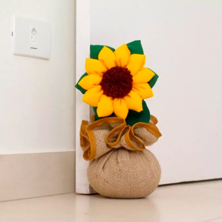 Peso de Porta Girassol Decorativo 1 Unidade