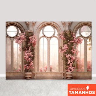 Fundo Fotográfico Dia das Mães Cenário Janela Flores Painel Em Tecido para Foto Sublimado - FFJ-118 em Oferta na Shopee