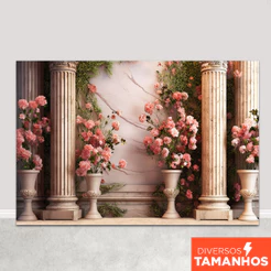 Fundo Fotográfico Floral Cenário Jardim Painel Em Tecido Sublimado - FFJ-121