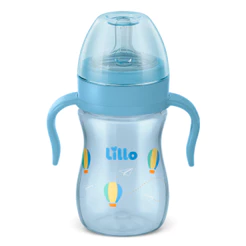 Mamadeira com Alça Super Evolution 240ml Azul - Lillo