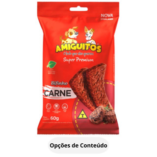 Bifinho Petisco Amiguitos Super Premium Sabor Carne 60g