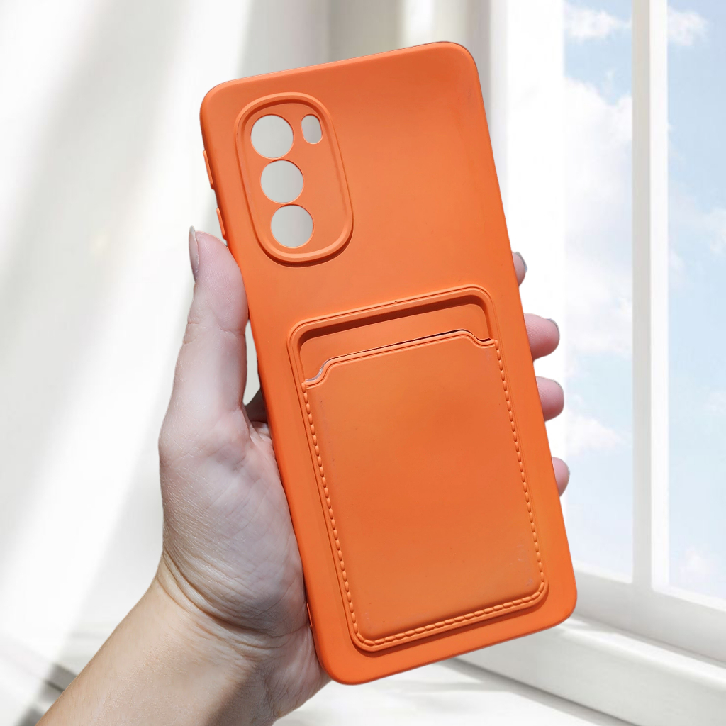 Capa Para Motorola Moto G51 Com Porta Cartão Silicone